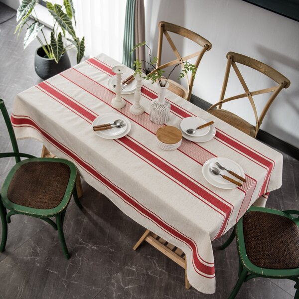 

Striped Pattern Tablecloth, Multicolor