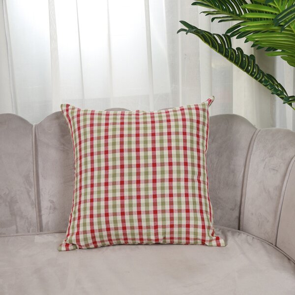 

Plaid Pattern Cushion Cover Without Filler, Multicolor