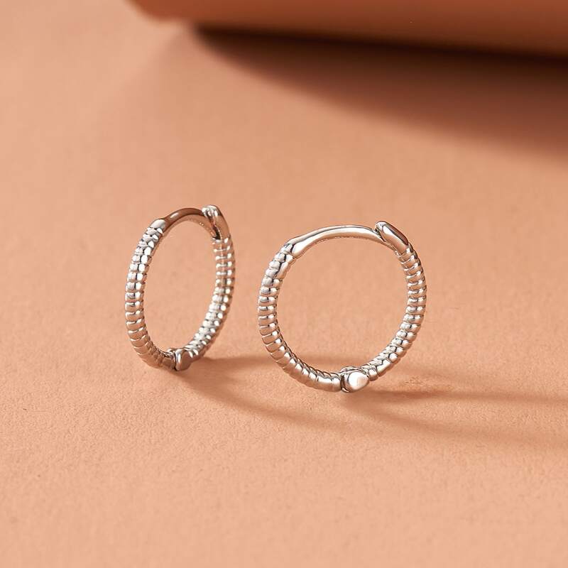 

Simple Hoop Earrings, Silver