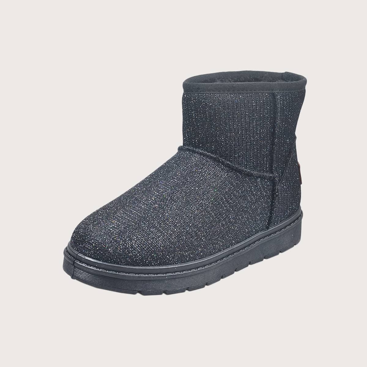 

Solid Snow Boots, Black