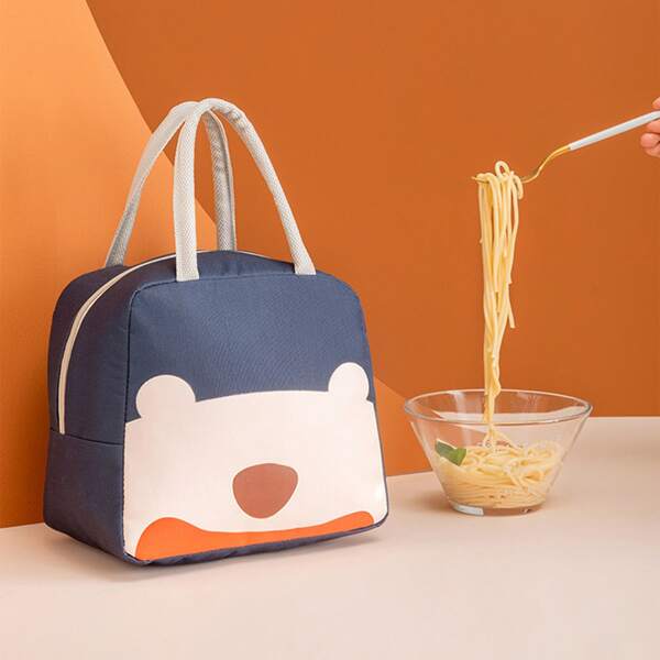 

Graphic Print Insulated Lunch Bag, Navy blue