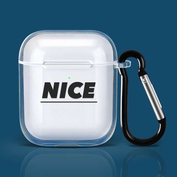 

Letter Graphic Clear Airpods Case