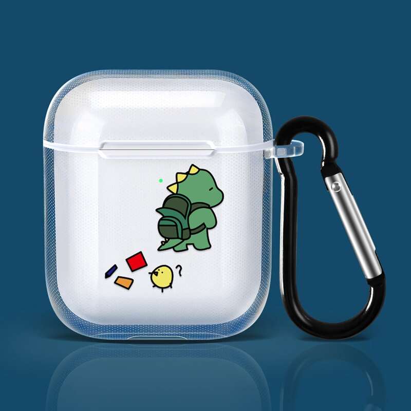 

Cute Dinosaur Pattern Clear Airpods Case