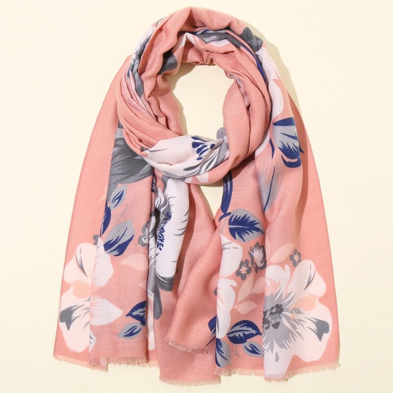 

Flower Pattern Scarf, Multicolor