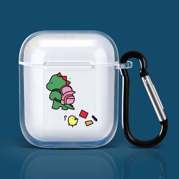 

Cute Dinosaur Pattern Clear Airpods Case