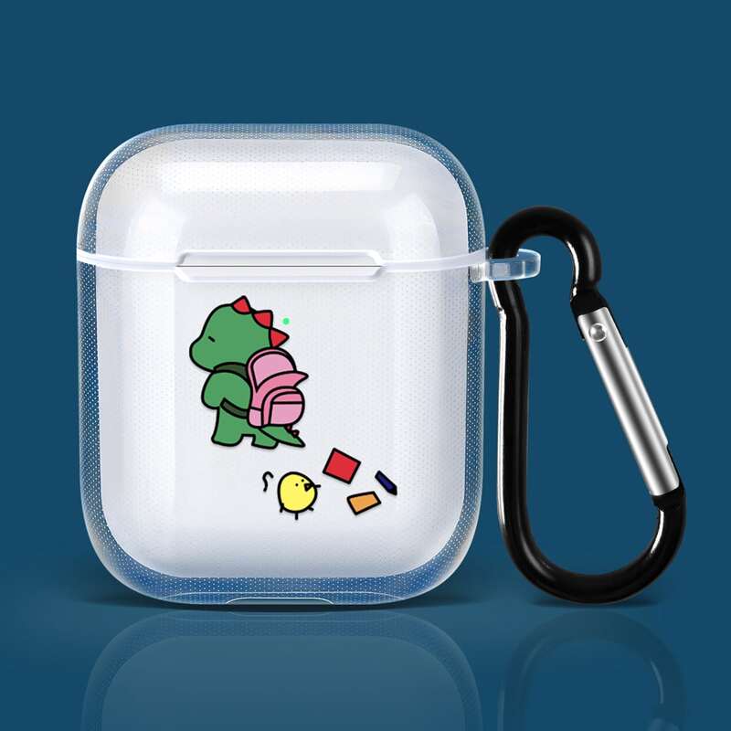 

Cute Dinosaur Pattern Clear Airpods Case