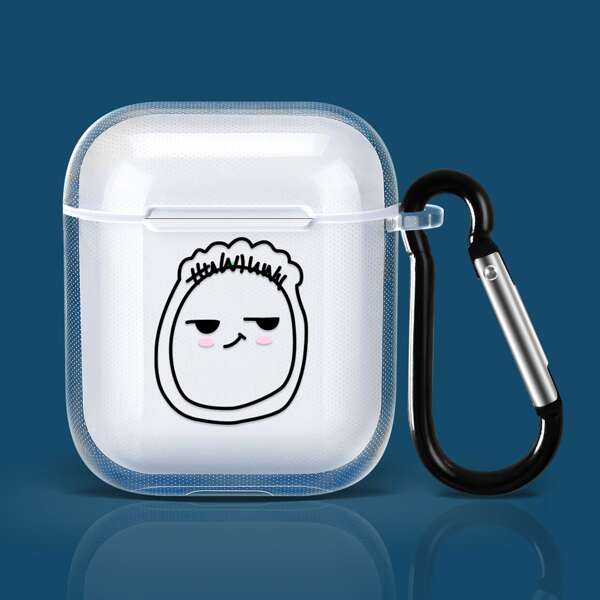 

Прозрачный чехол для Airpods с мультипликационным принтом