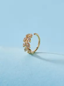 銅水鑽裝飾鼻環適合女士和男士,龐克穿孔,A時尚身體鏈禮品適用於任何場合 - 金黃色 - 查看 1