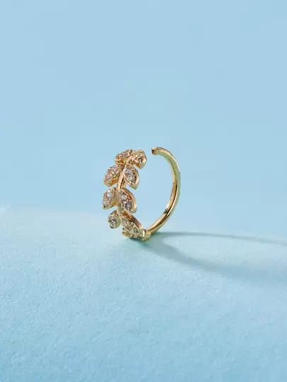 銅水鑽裝飾鼻環適合女士和男士,龐克穿孔,A時尚身體鏈禮品適用於任何場合