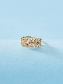 銅水鑽裝飾鼻環適合女士和男士,龐克穿孔,A時尚身體鏈禮品適用於任何場合 - 金黃色 - 查看 3