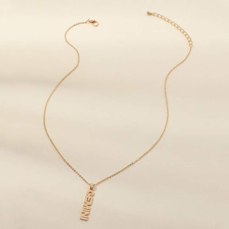

Letter Charm Necklace, Gold