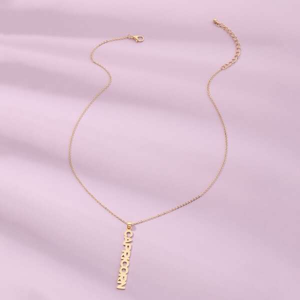 

Letter Charm Necklace, Gold