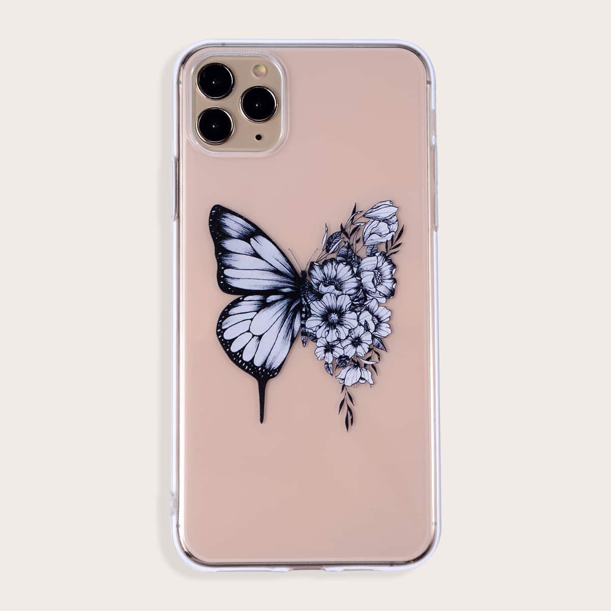 

Butterfly Pattern iPhone Case, Clear