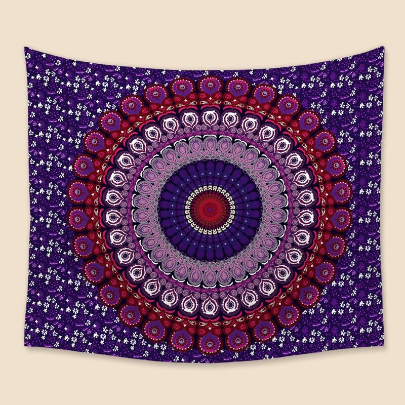 

Mandala Print Tapestry, Multicolor