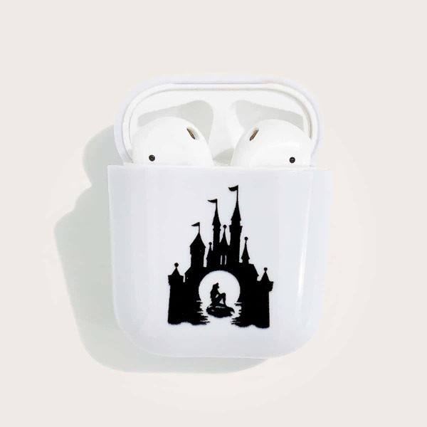 

Чехол для Airpods с узором замка, Белый