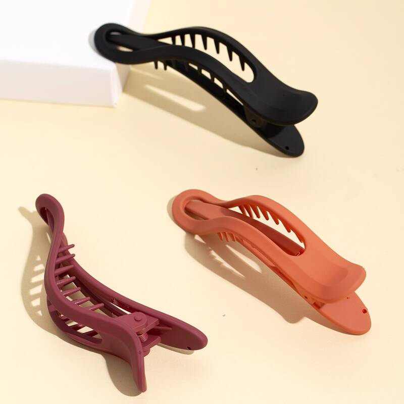 

3pcs Simple Hair Clip, Multicolor