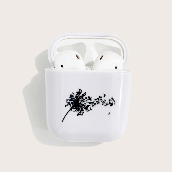 

Чехол для Airpods с узором ноты, Белый