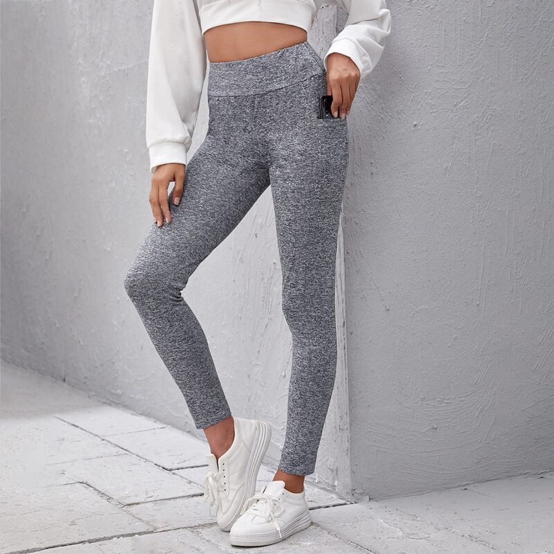 

Space Dye Leggings & Phone Pocket, Grey