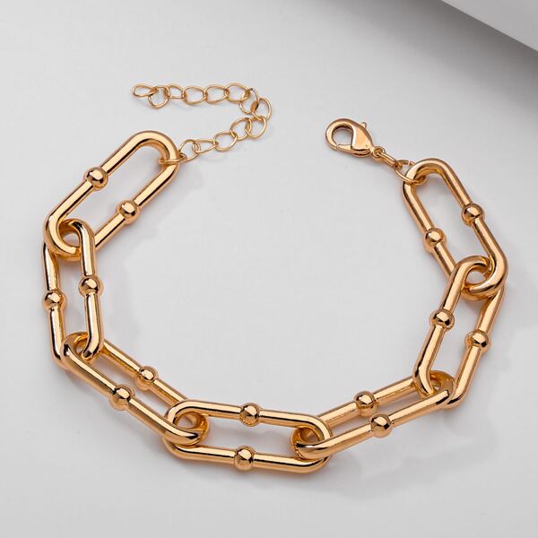 

Minimalist Chain Link Bracelet, Gold