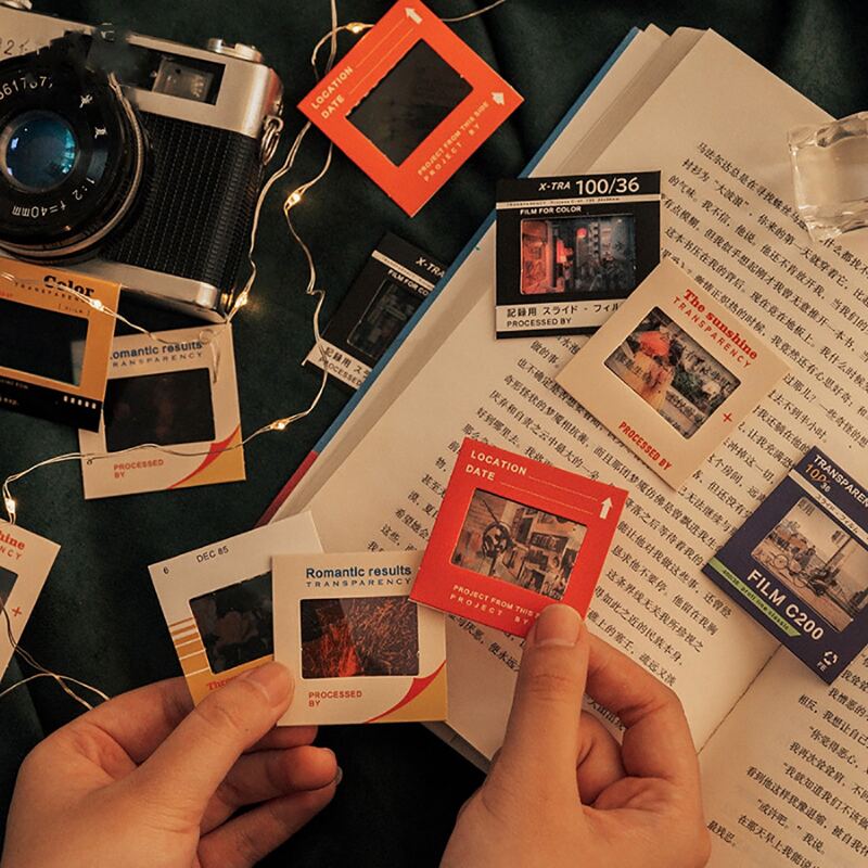 

7sheets Random Retro Film Pattern Sticker, Multicolor