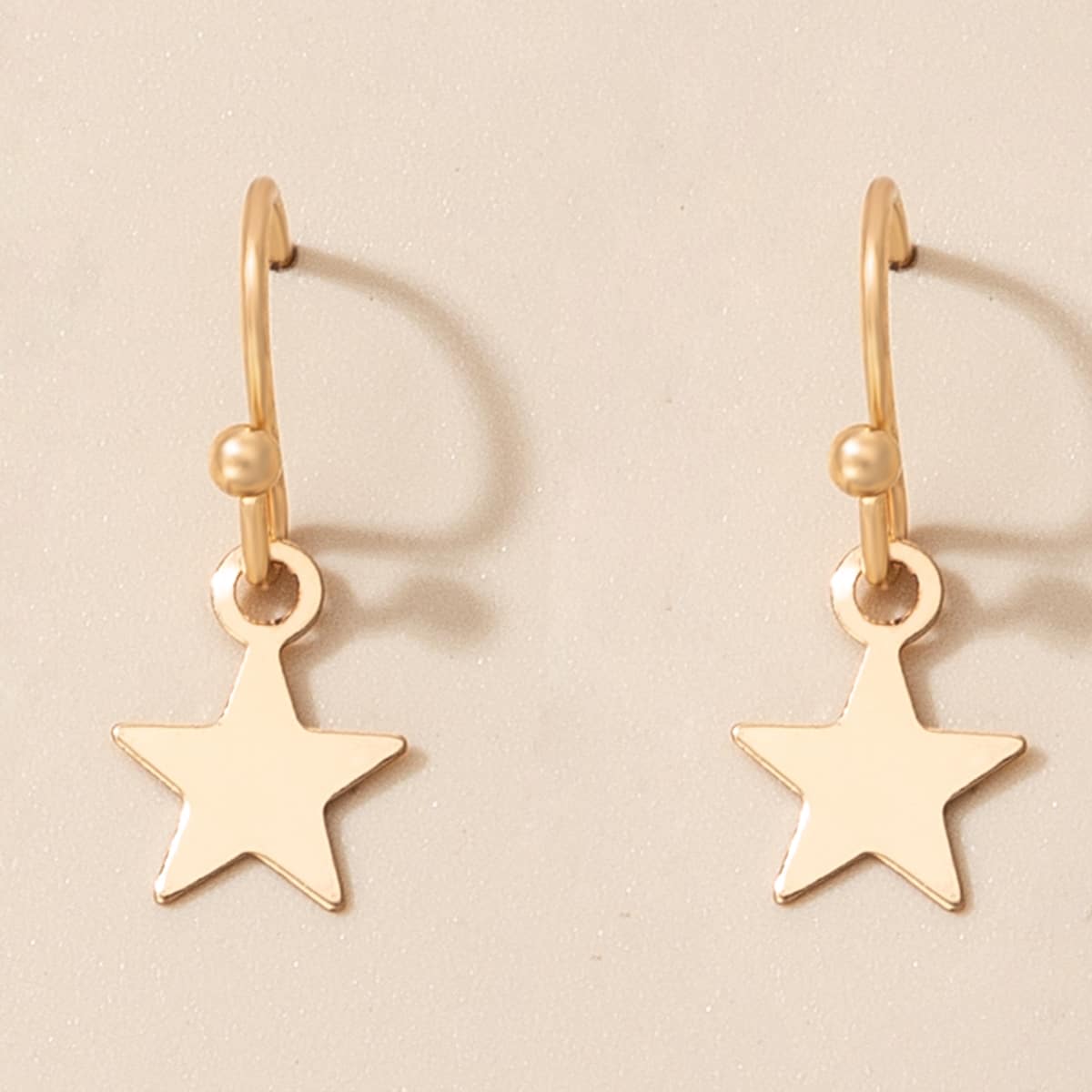 

Star Drop Earrings, Gold
