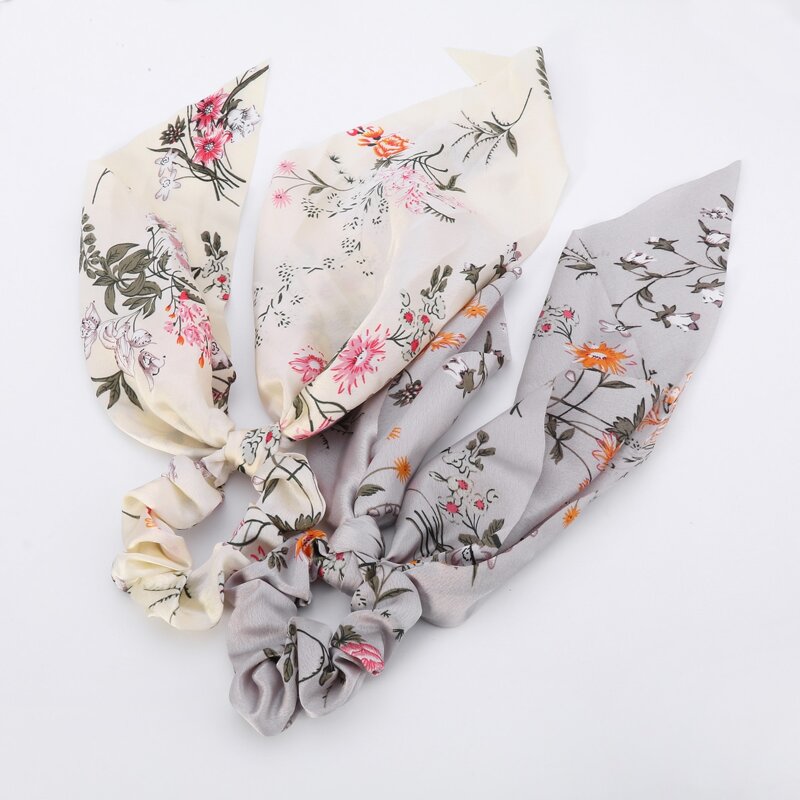 

1pc Random Floral Scrunchie Scarf, Multicolor