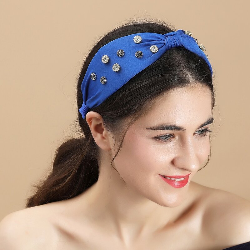 

Rhinestone Decor Hair Hoop, Blue