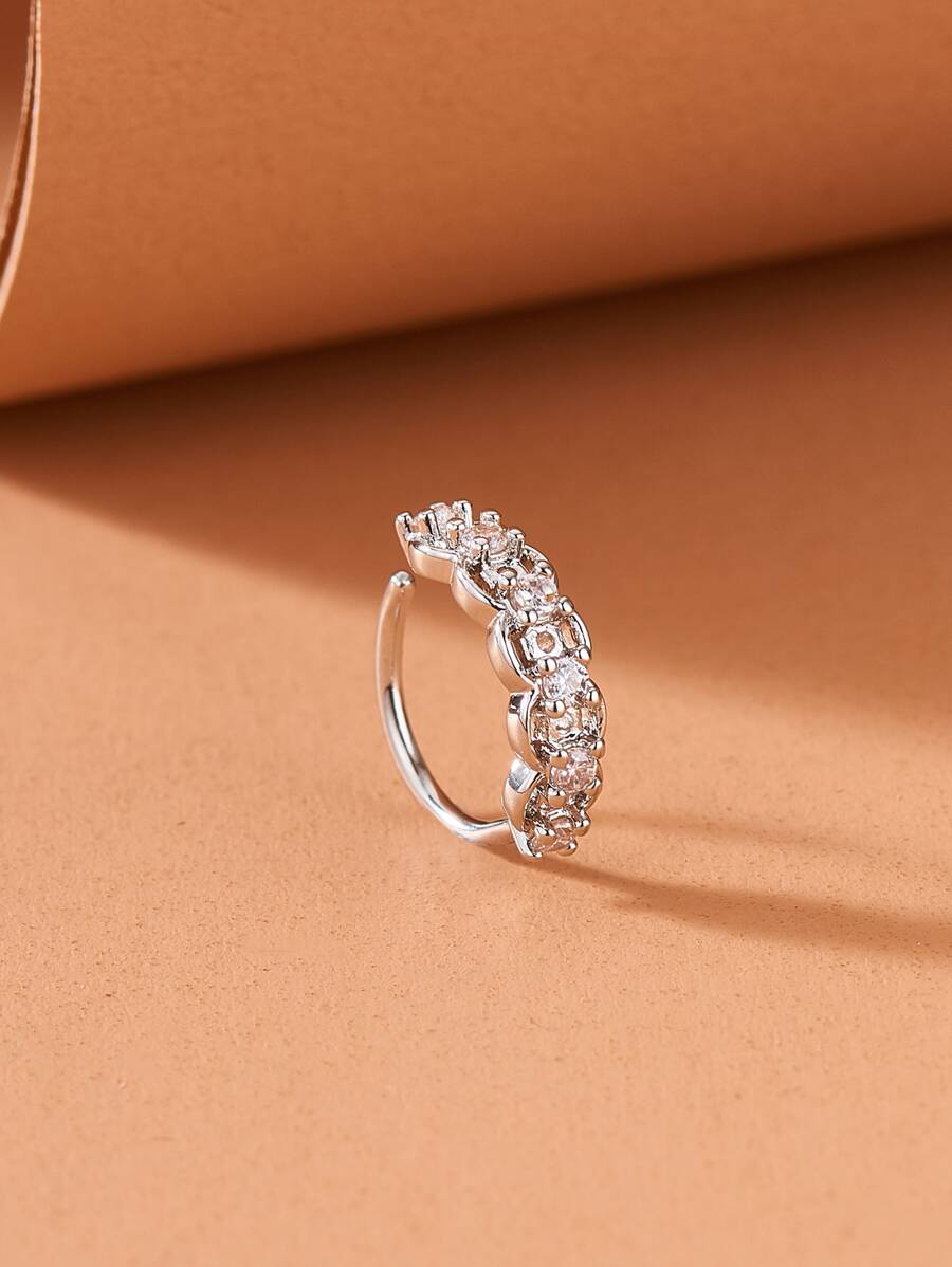 銅水鑽裝飾鼻環適合女士和男士,龐克穿孔,A時尚身體鏈禮品適用於任何場合