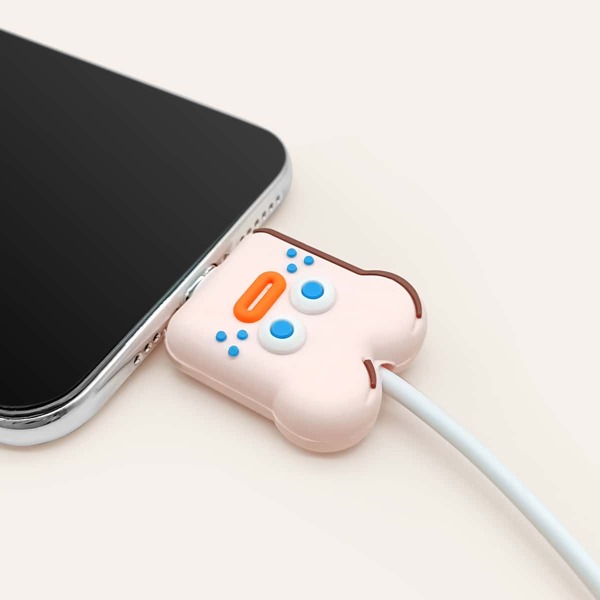 

Cartoon Shaped Data Cable Protector, Pink