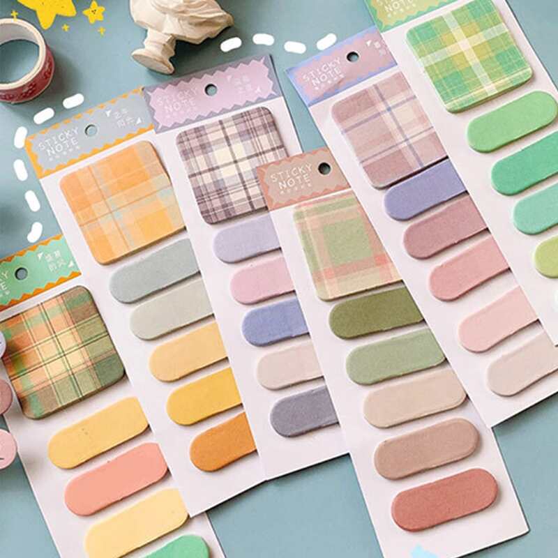

1pack Plaid Pattern Random Sticky Note, Multicolor