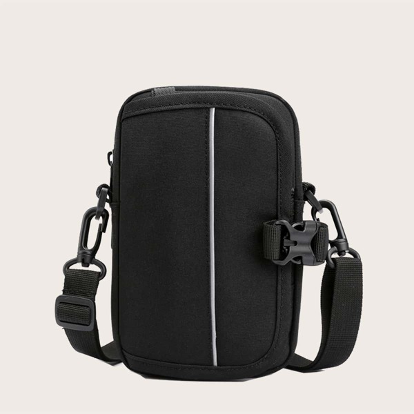 

Men Release Buckle Decor Fanny Pack, Black