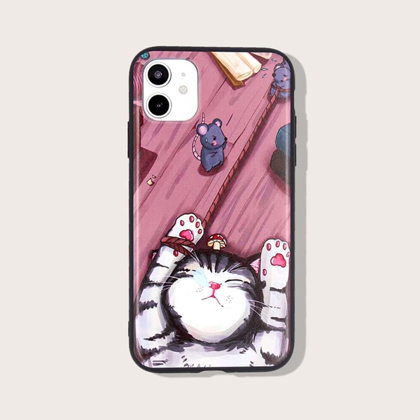 

Чехол для iPhone с мультипликационным принтом, Многоцветный