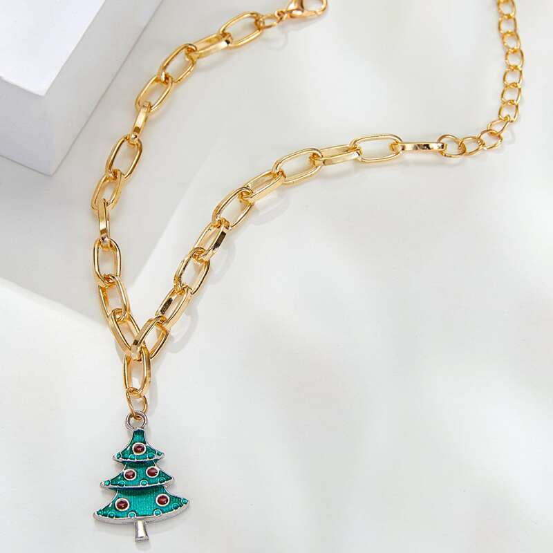 

Christmas Tree Charm Bracelet, Green