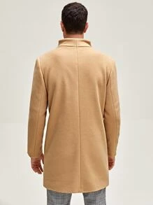 Manfinity Abrigo con botón asimétrico - Camel - Ver 2