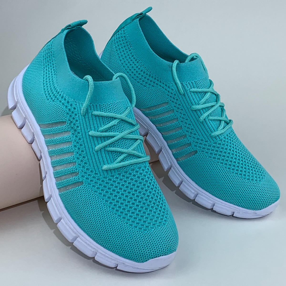 Image of Lace Up Decor Ladder Cut-out Sneakers