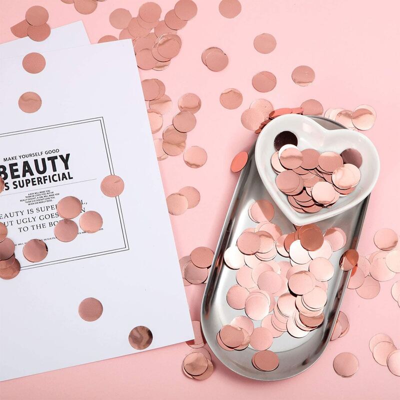 

1pack Round Party Confetti, Rose gold