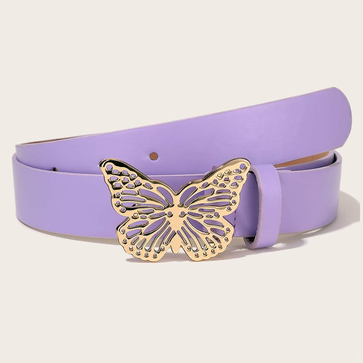 

Butterfly Shaped Buckle Belt, Purple