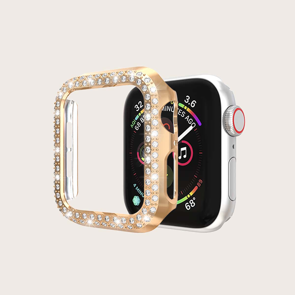 

Rhinestone Decor iWatch Case, Gold