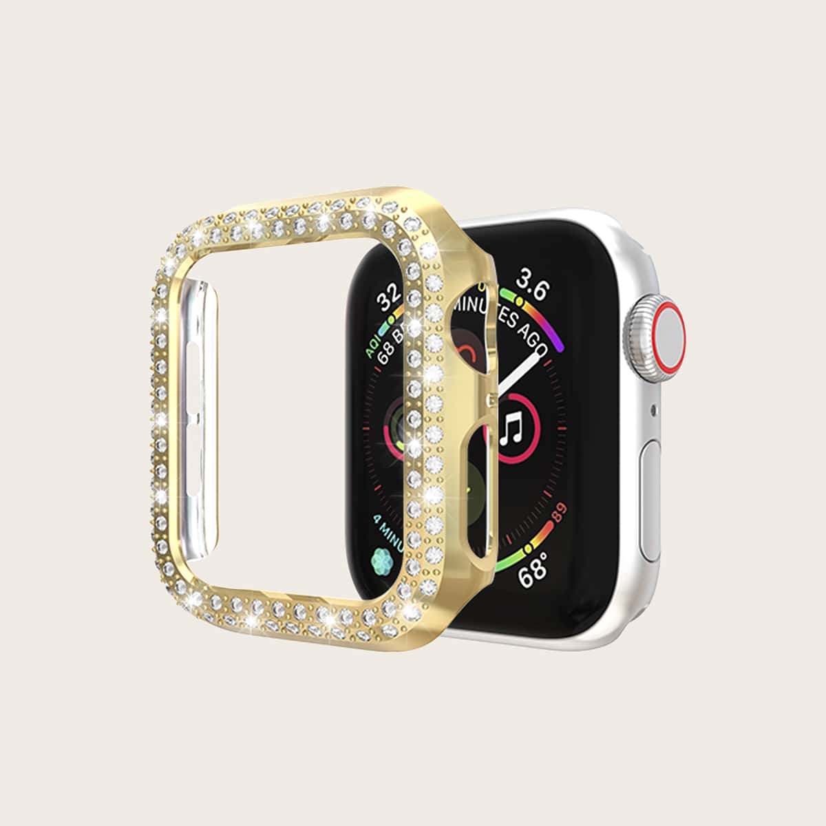 

Rhinestone Decor iWatch Case, Gold