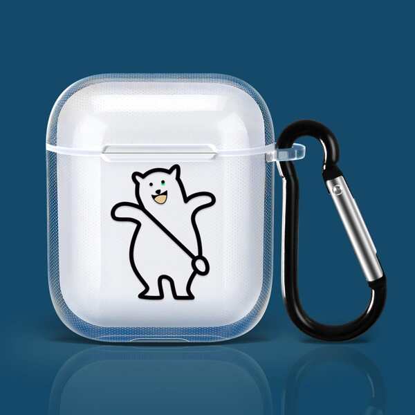 

Прозрачный чехол для Airpods с мультипликационным рисунком