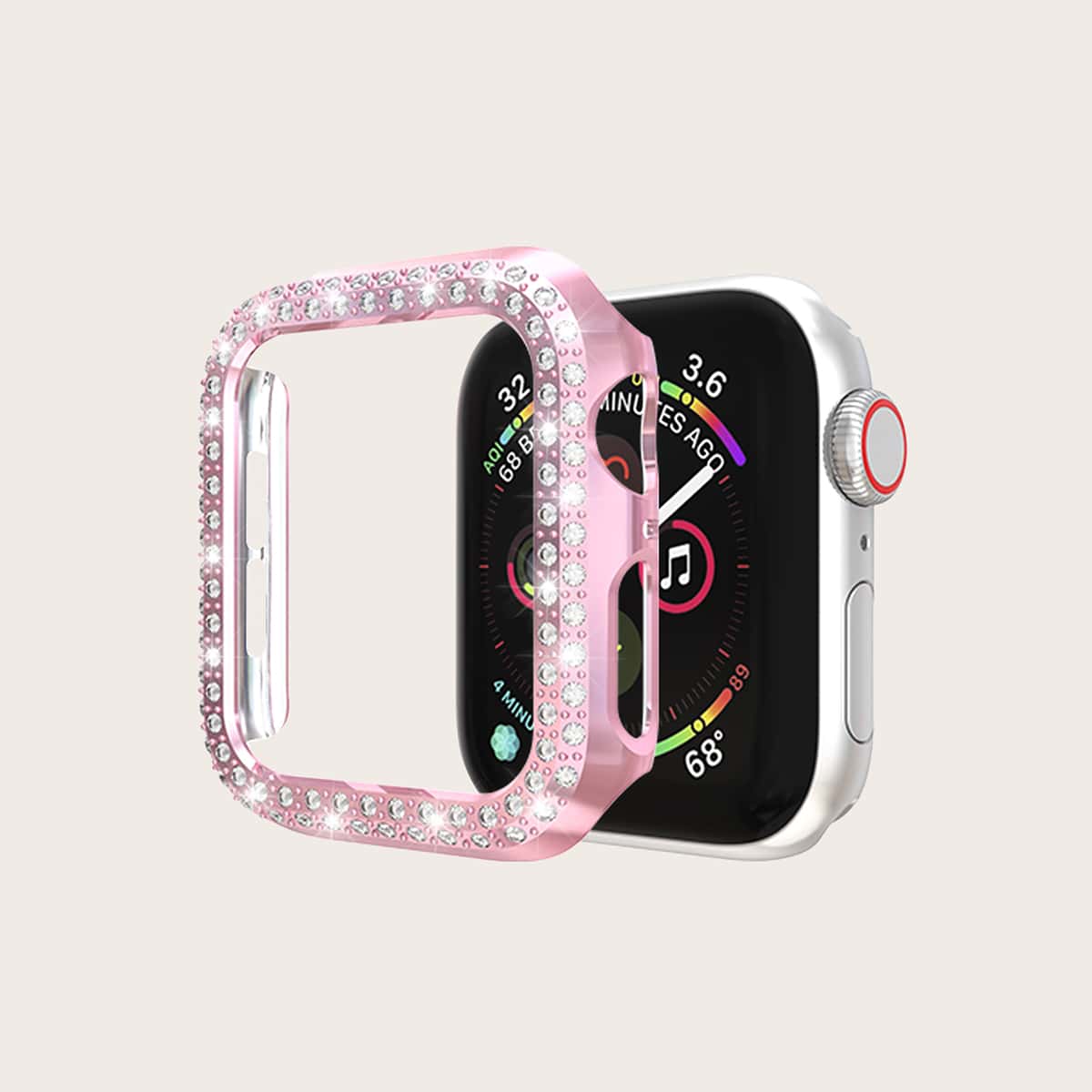 

Rhinestone Decor iWatch Case, Pink