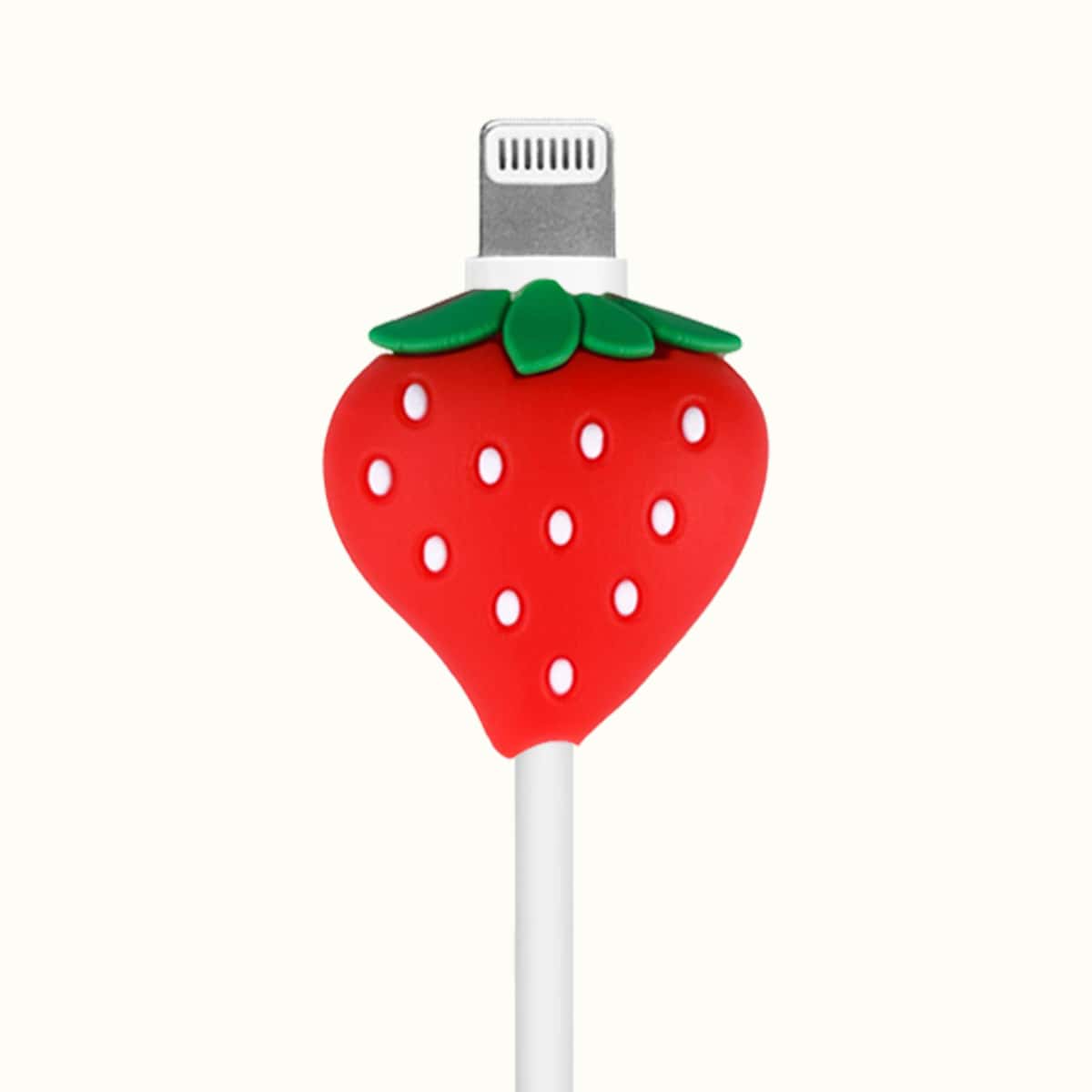 

Strawberry Shaped Data Cable Protector, Red