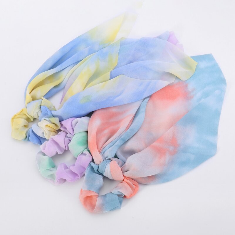 

1pc Random Tie Dye Scrunchie Scarf, Multicolor