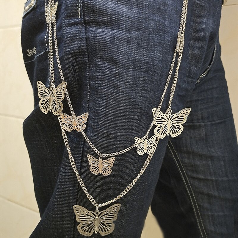 

Butterfly Layered Waist Chain, Silver