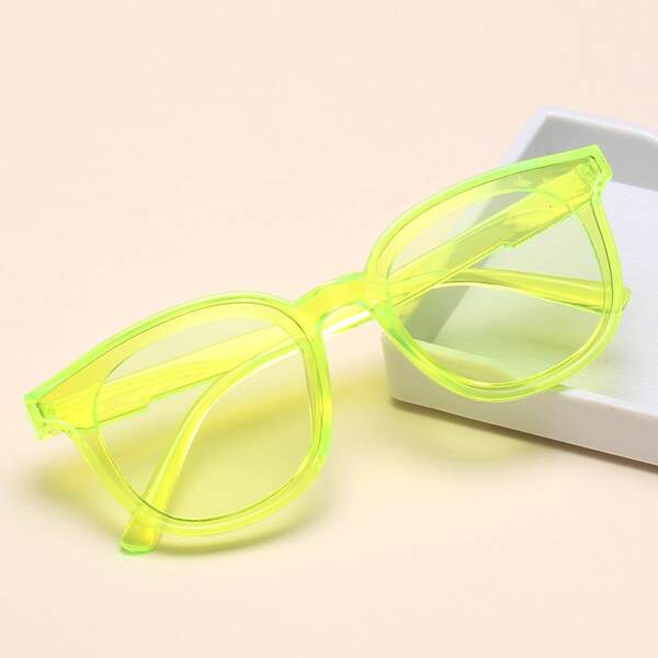 

Acrylic Frame Sunglasses, Green neon