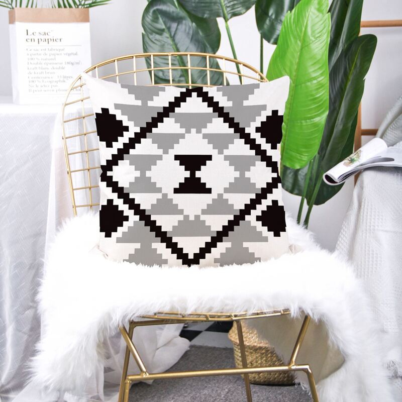 

Geometric Pattern Cushion Cover Without Filler, Multicolor