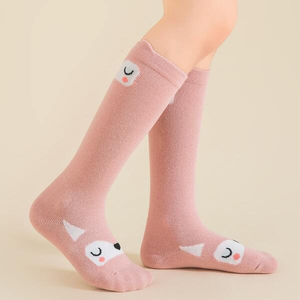 

Toddler Girls Cartoon Graphic Socks, Pink