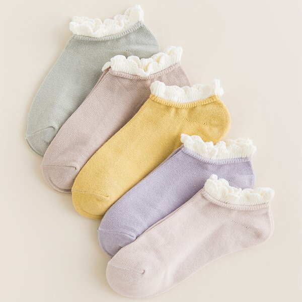 

5pairs Toddler Kids Minimalist Socks, Multicolor