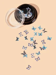 1box Butterfly Nail Art Decoration - Multicolor - View 1