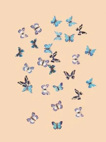 1box Butterfly Nail Art Decoration - Multicolor - View 2